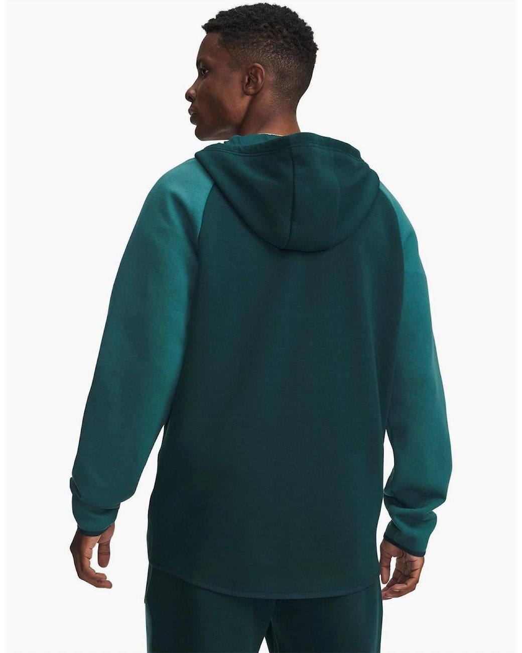 Under Armour Green Unstoppable Hooded Solid Jacket With Zipped Pockets for men