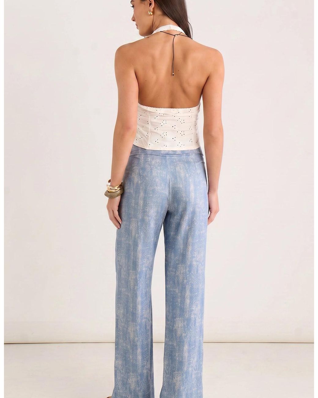 Gini London Blue Buckle Detail Trouser