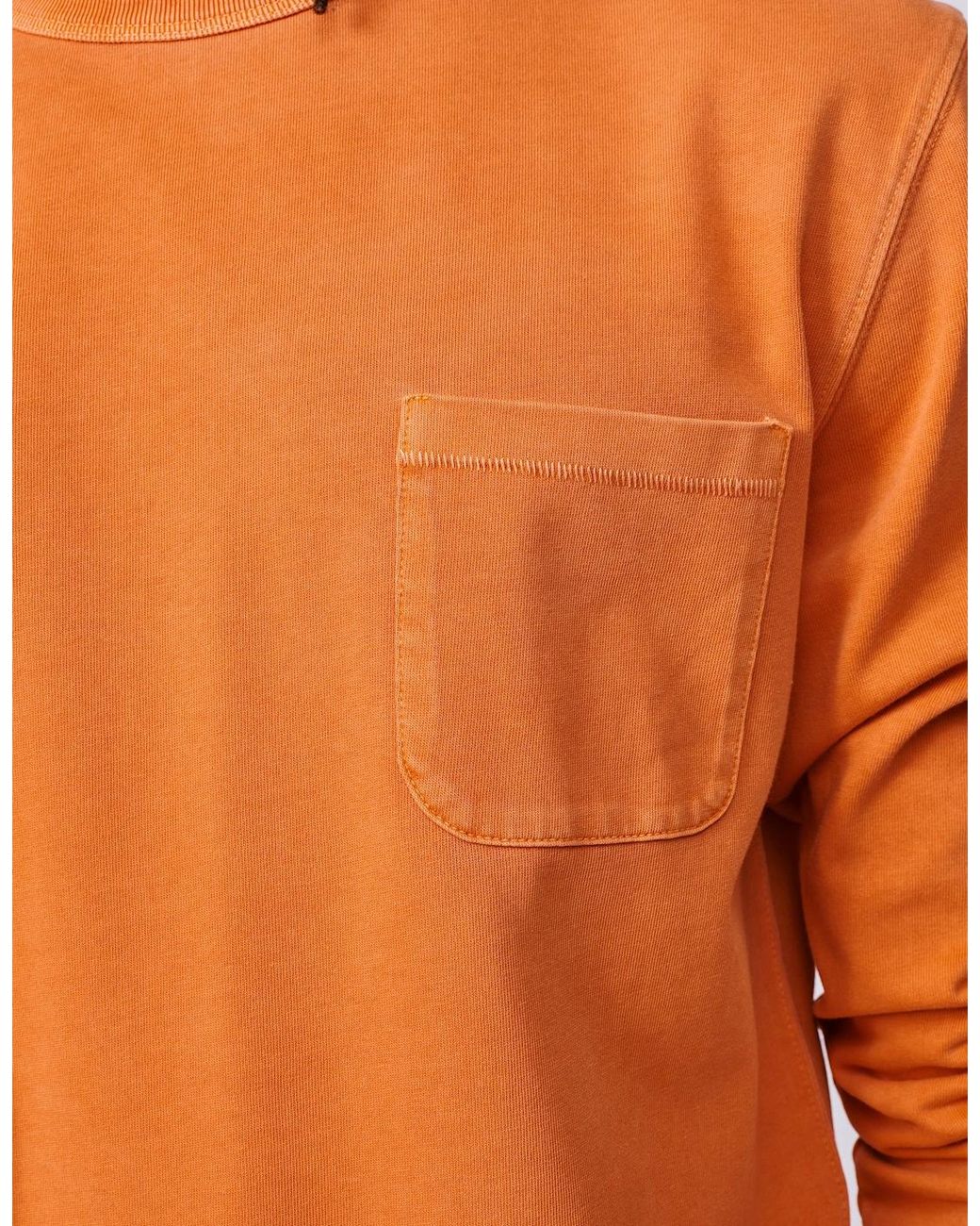 aubi Orange George Long Sleeve T-Shirt for men