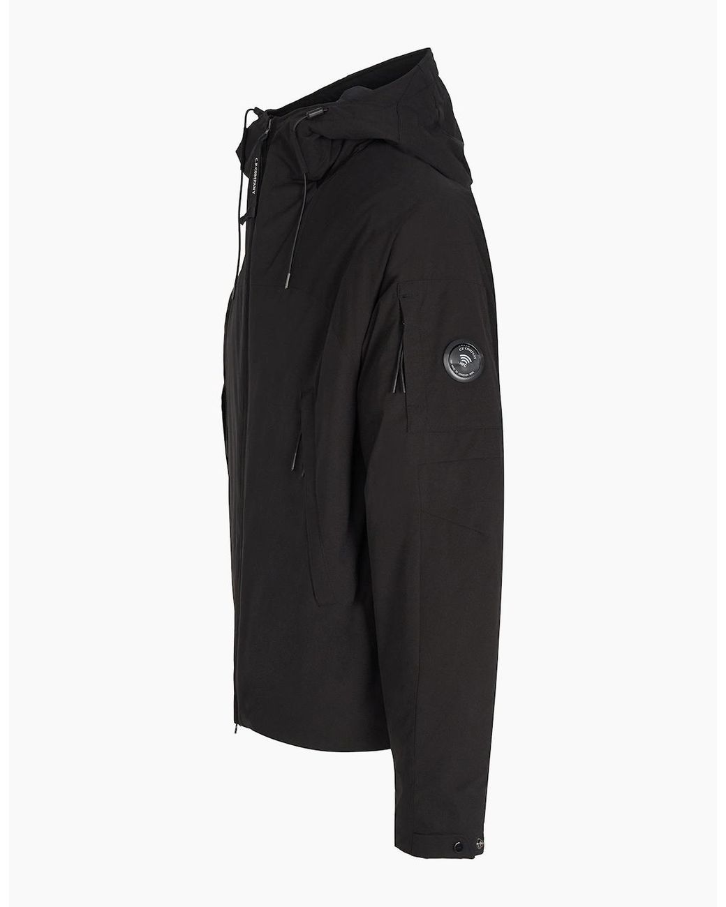 C P Company Black Pro-Tek Primaloft Hooded Jacket for men