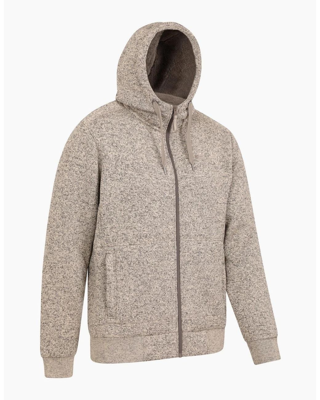 Mountain Warehouse Brown Nevis Ii Faux Fur Hoodie for men