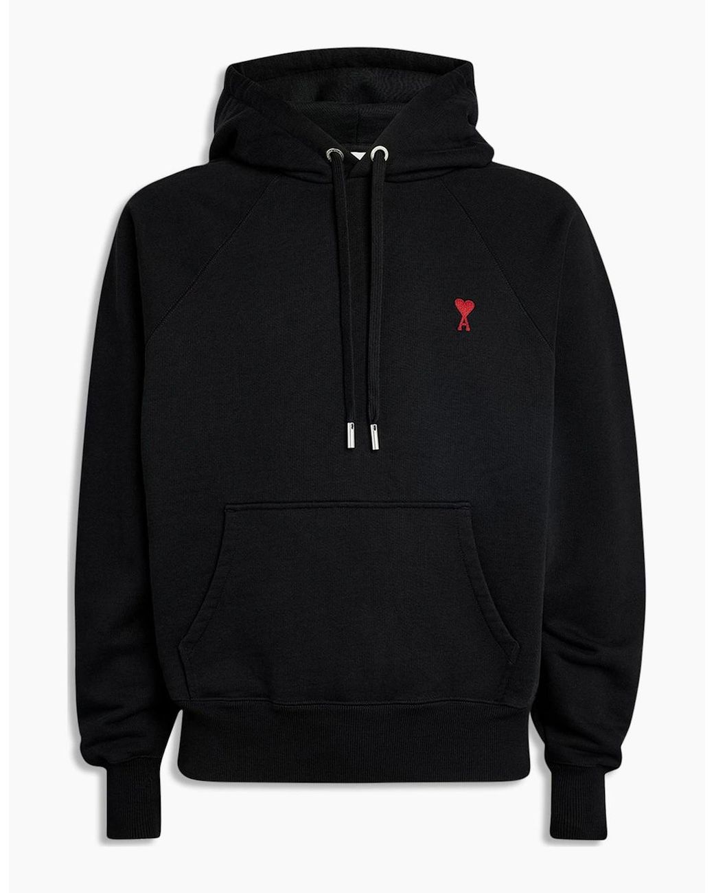 AMI Black De Coeur Hoodie for men
