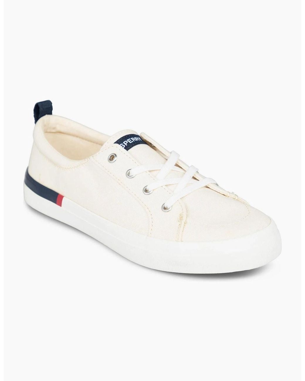 Sperry Top-Sider White Crest Vibe Lace-Up Flat Sneakers