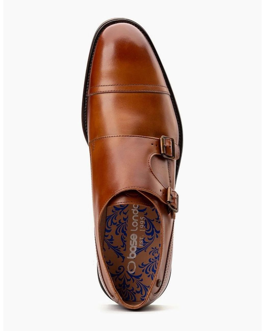 Base London Brown Taper Monk Shoes for men