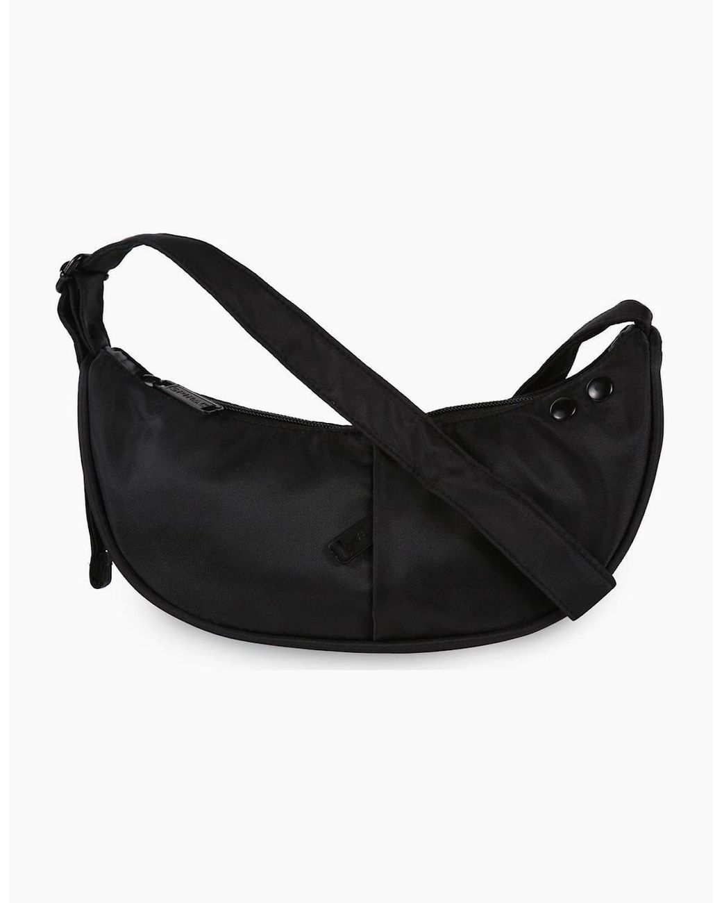 Spiral Black Cali Cross Body Bag With Logo Patch