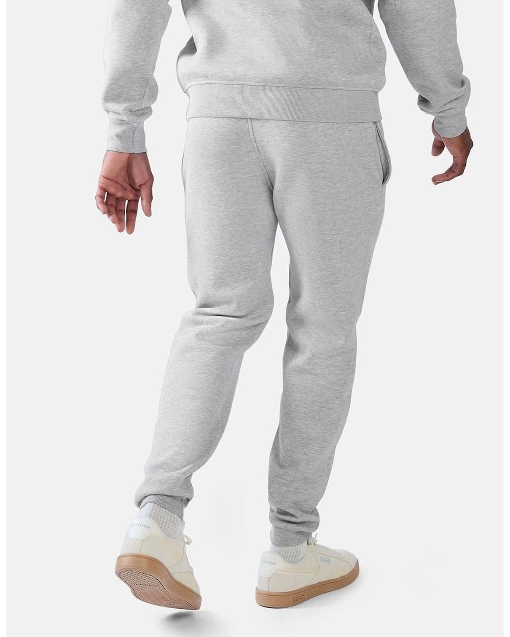 Reebok White Id 2-Colour Logo Cuffed Joggers Cotton Joggers for men