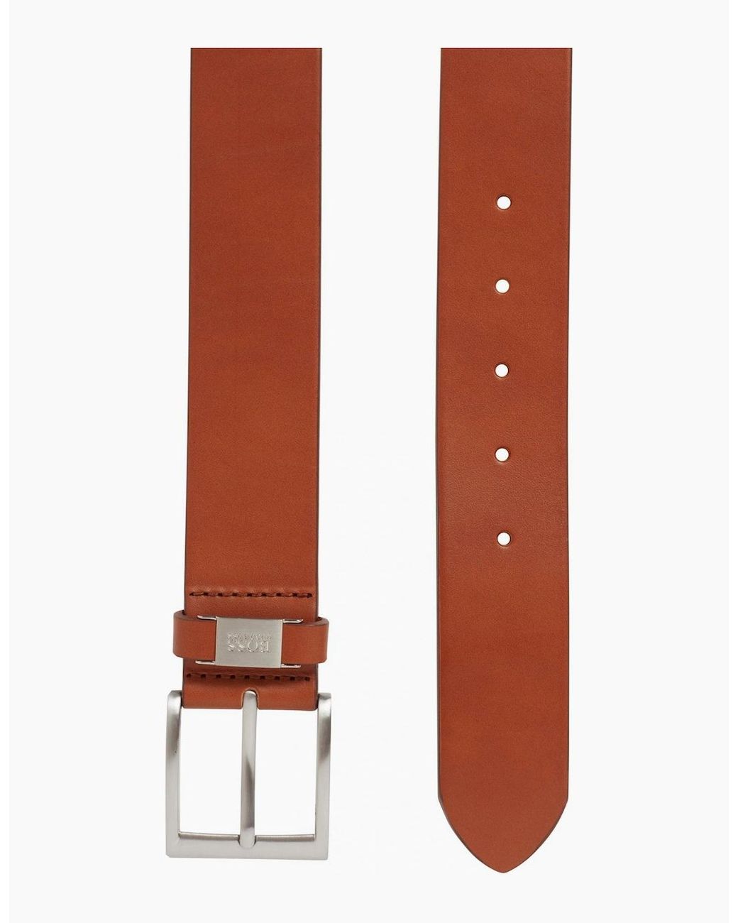 Boss Brown C-Connio Medium Leather Belt for men