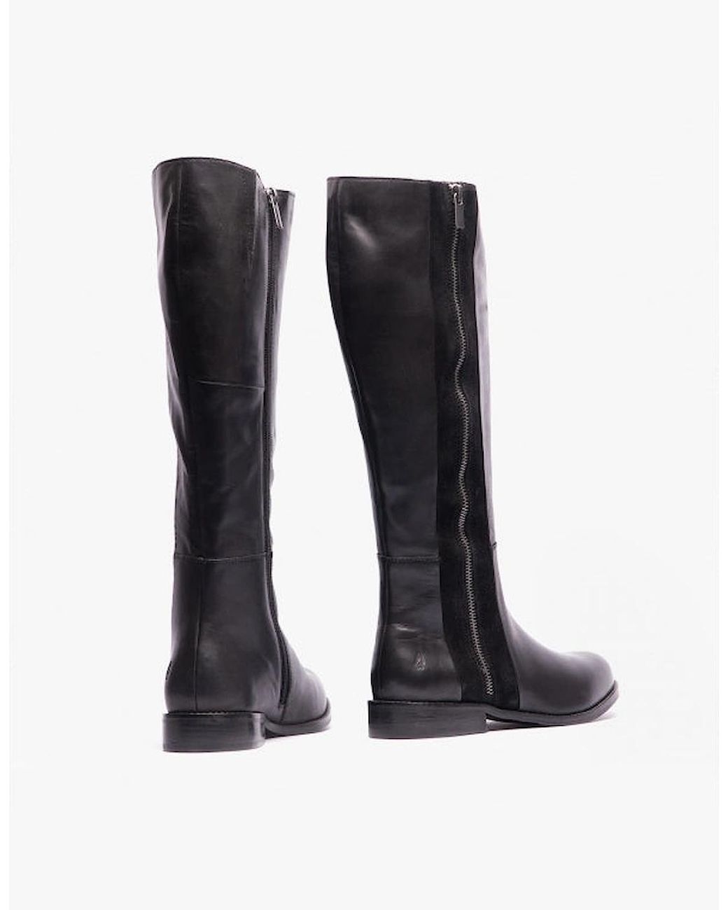 Hush Puppies Black Faith Leather Tall Boots