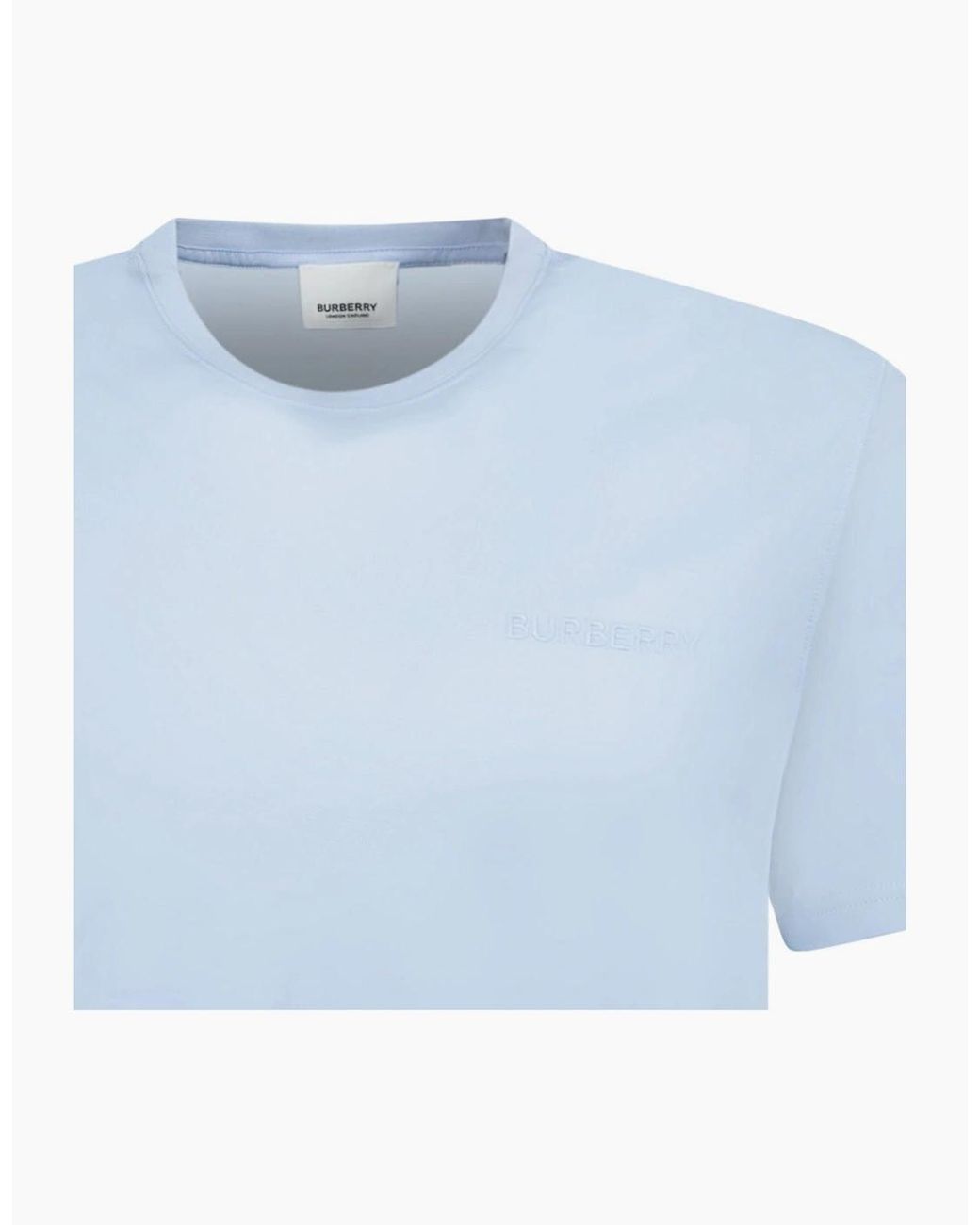 Burberry Blue 'Jenson' Crew Neck Logo T-Shirt Light for men