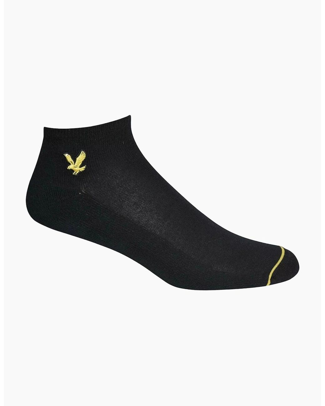 Lyle & Scott Black 3-Pack Ross Trainer Socks for men