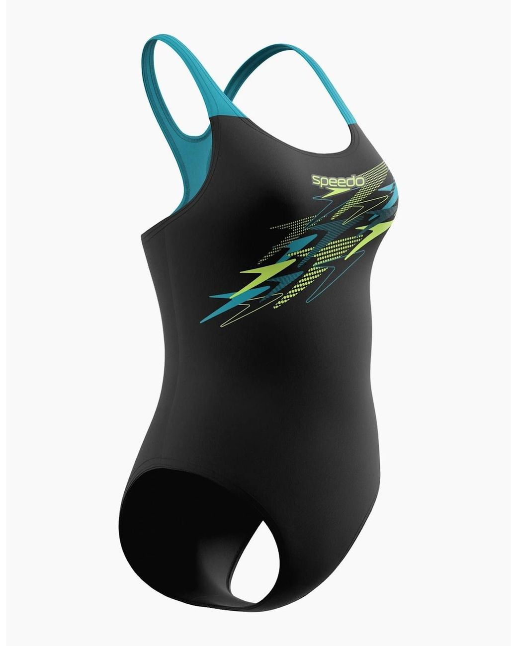 Speedo Black Ladies Medley Medalist Logo One Piece Swimsuit