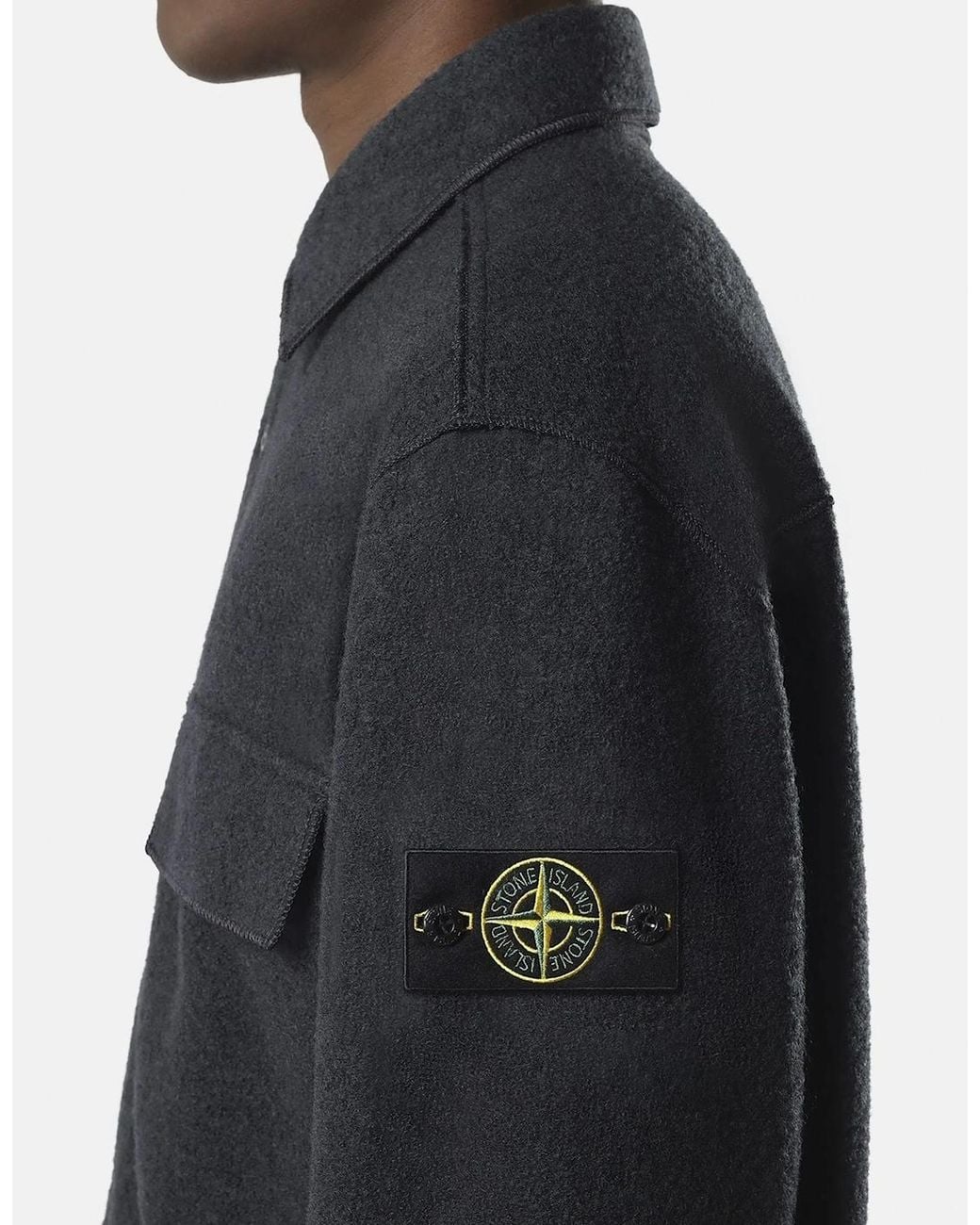 Stone Island Blue Compass 1200034 Overshirt for men