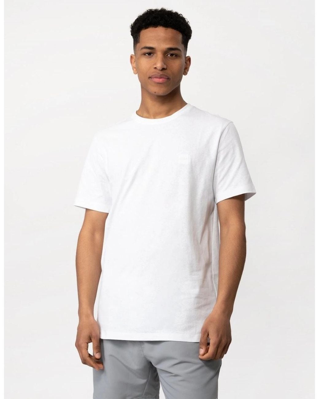 Boss White Boss Tales Cotton-Jersey T-Shirt With Logo Patch Nos for men