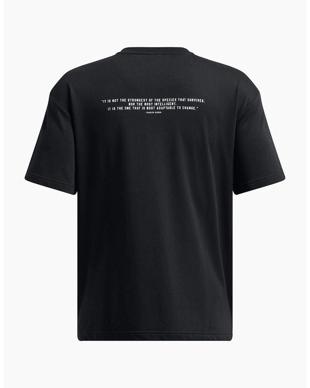 Under Armour Black Terry Regular Fit Crew Neck T-Shirt for men