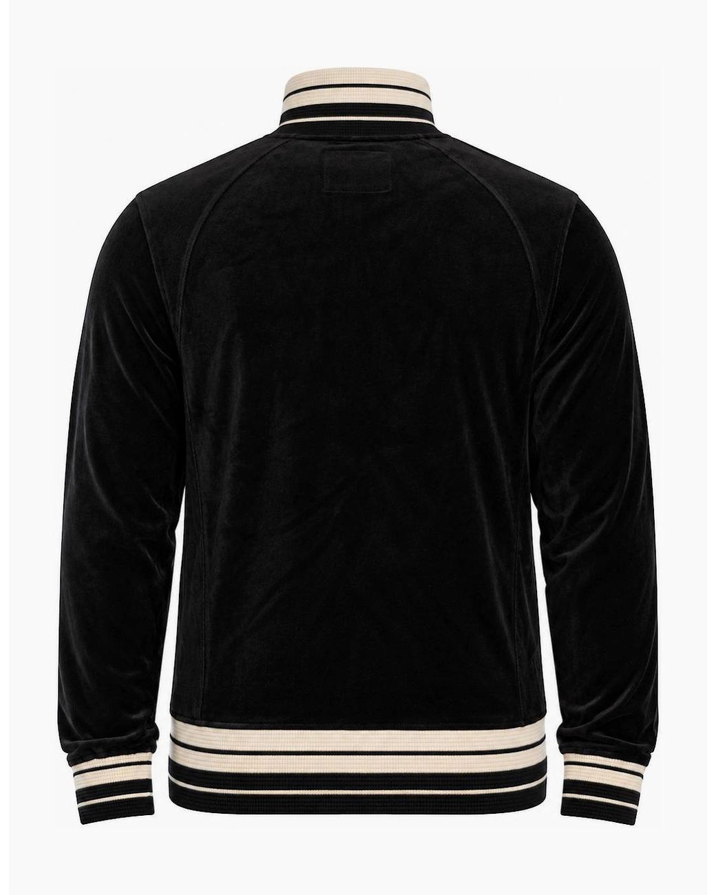 Sergio Tacchini Black Lazzari Velour Track Top Jacket for men