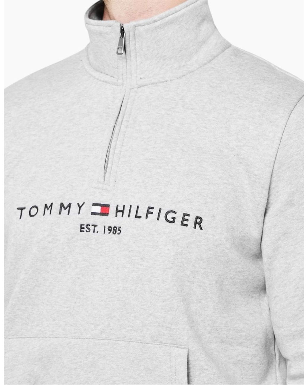 Tommy Hilfiger Gray Sweatshirts Half-Zip Sweats for men