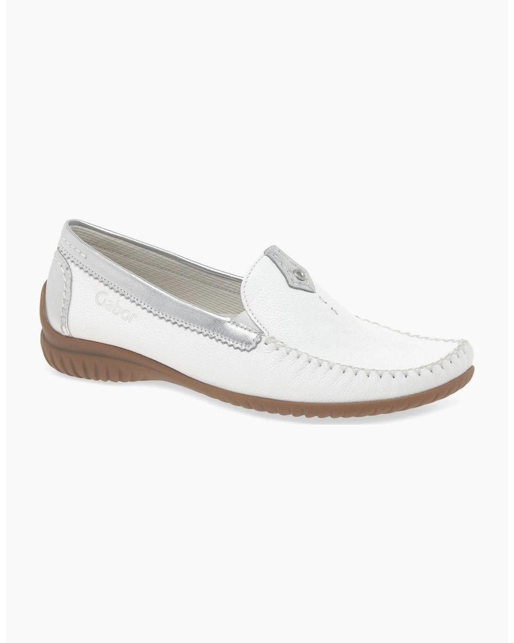 Gabor White California Sporty Moccasins