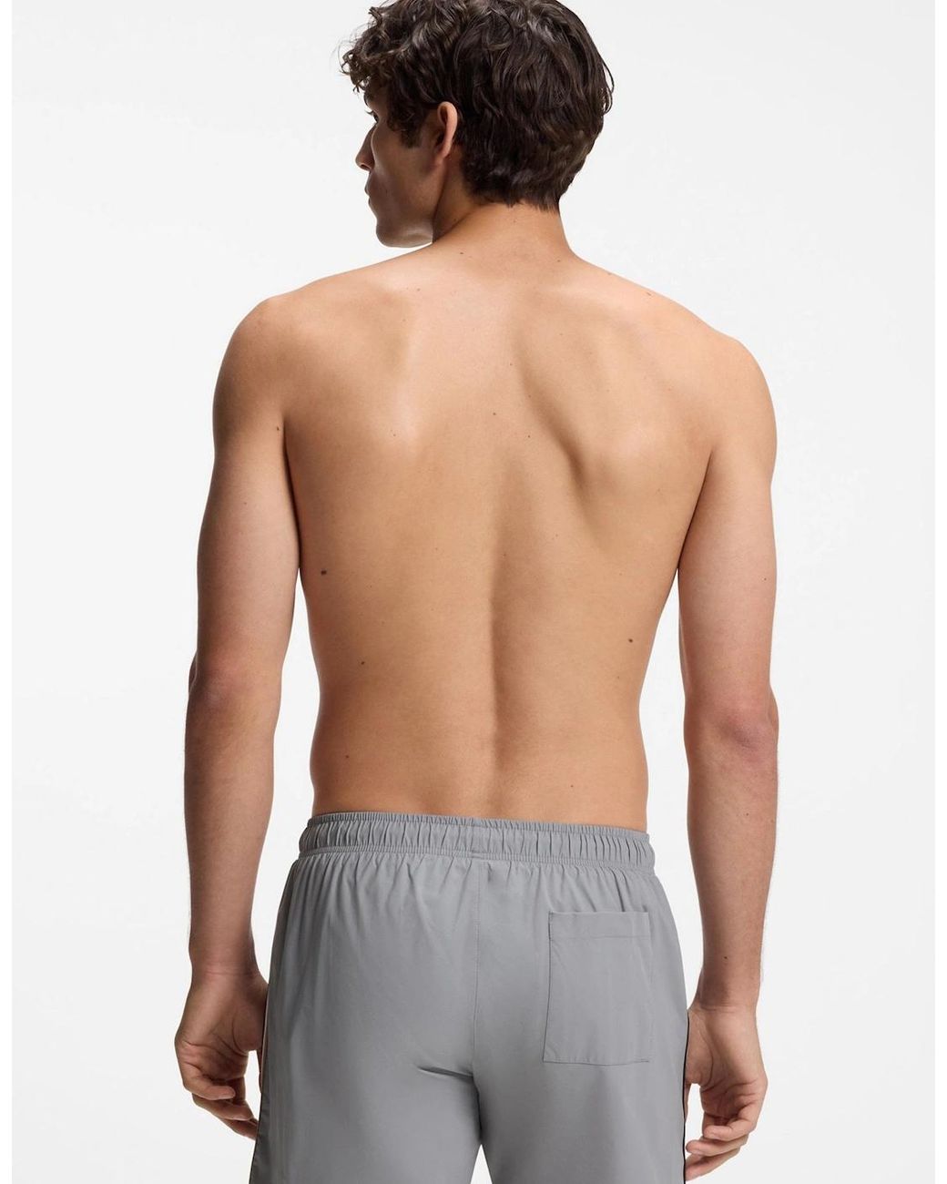 Boss Gray Iconic Swimshorts for men