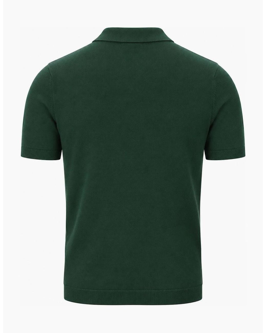 Fila Green Lazar Knitted Colour Block Zip Polo Shirt Pine Needle//Gardenia for men