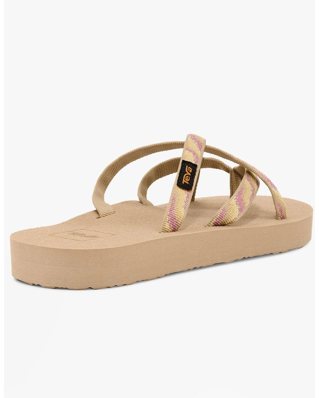 Teva Brown Olowahu Sandals Neon Wave Peach Ice