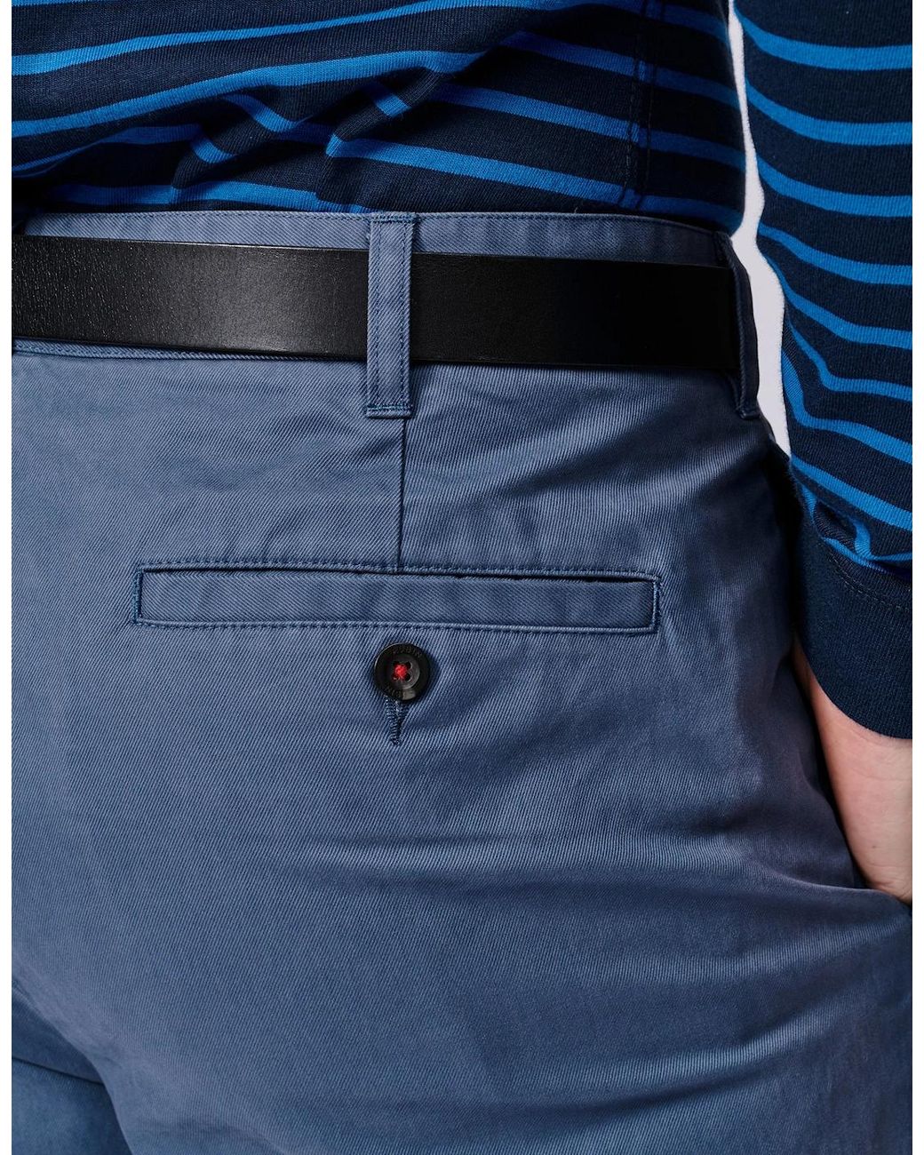 aubi Blue Mareham Relaxed Fit Trouser for men
