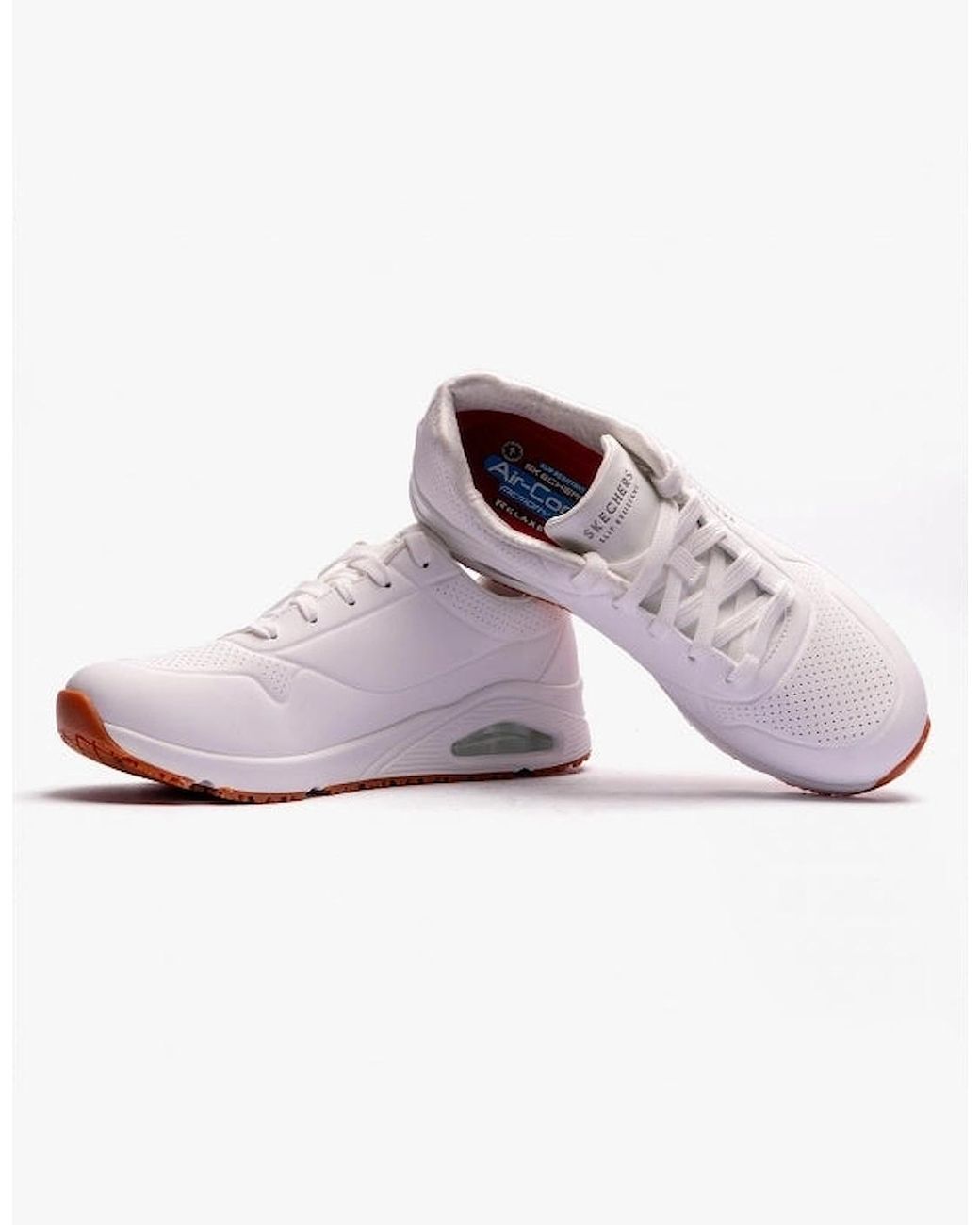 Skechers White Work 108021Ec Uno Sr Occupational Trainers