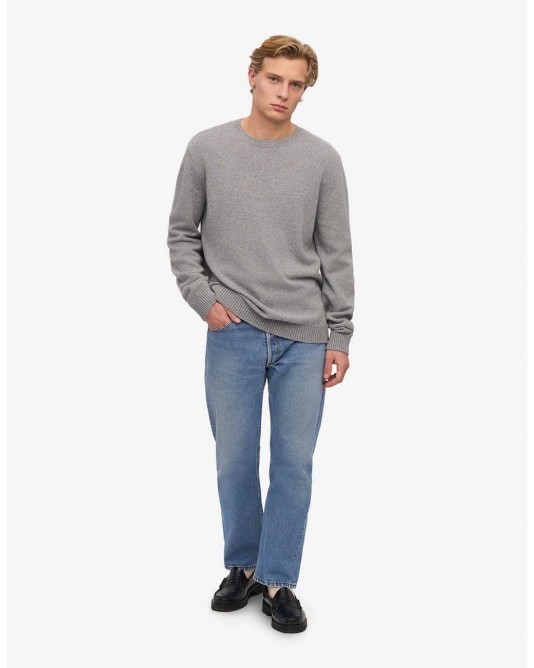 COLORFUL STANDARD Blue Classic Merino Wool Crew Neck Jumper for men