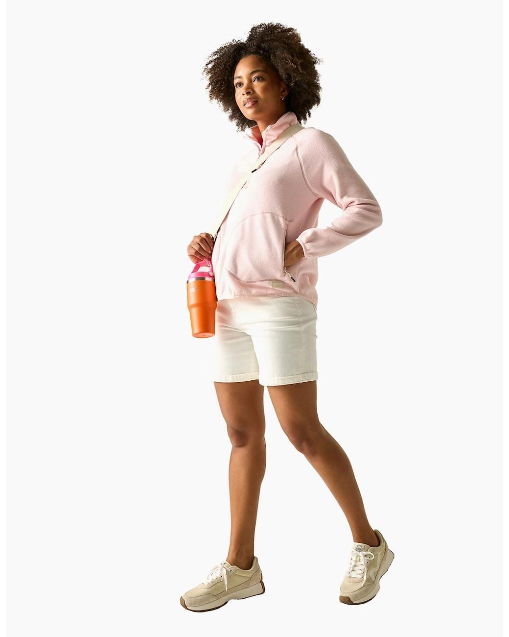 Regatta Pink Ladies Frankie Quarter Zip Fleece Top