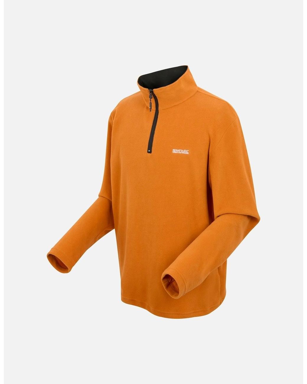 Regatta Orange Great Outdoors Thompson Half Zip Fleece Top for men
