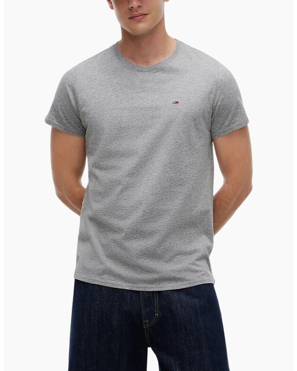 Tommy Hilfiger Gray T Shirts Cotton Top Tee for men