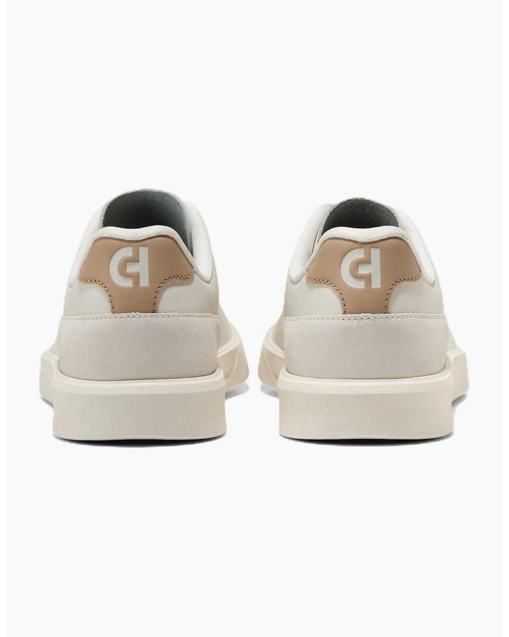 Cole Haan White Grand Crosscourt Packaway Leather Ivory Trainers for men
