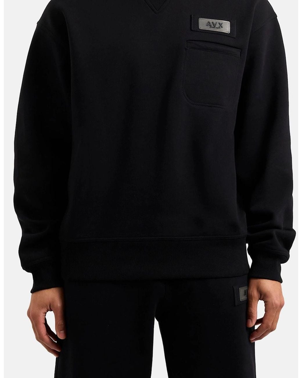 AVX Black Tex Sweatshirt for men