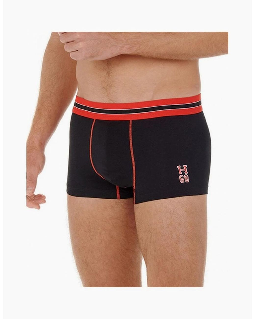 Hom Black Run Sports Contrast Boxer Trunk for men