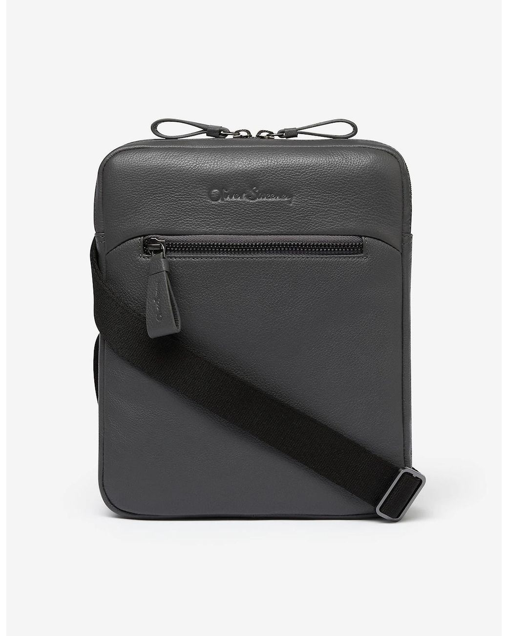 Oliver Sweeney Black Calf Leather Cross Body Bag for men