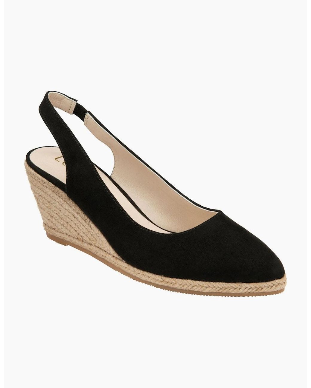 Lotus Black Gigi Espadrille Wedges