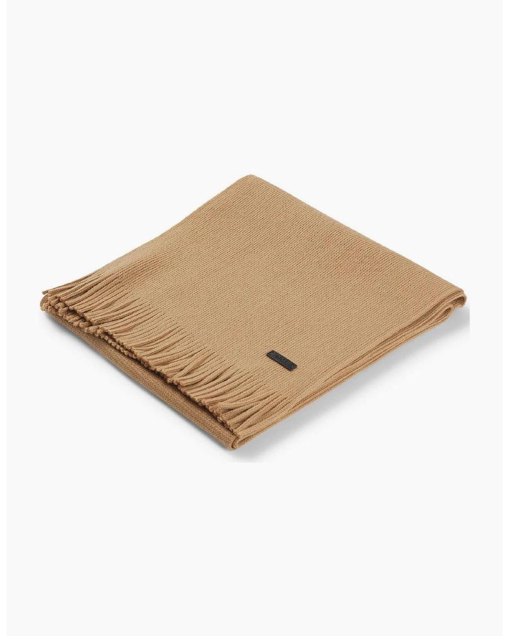 Boss Natural Logo Plaque Scarf for men