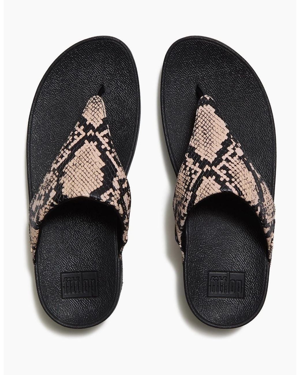 Fitflop Black Lulu Leather Hazy Taupe/ Sandals