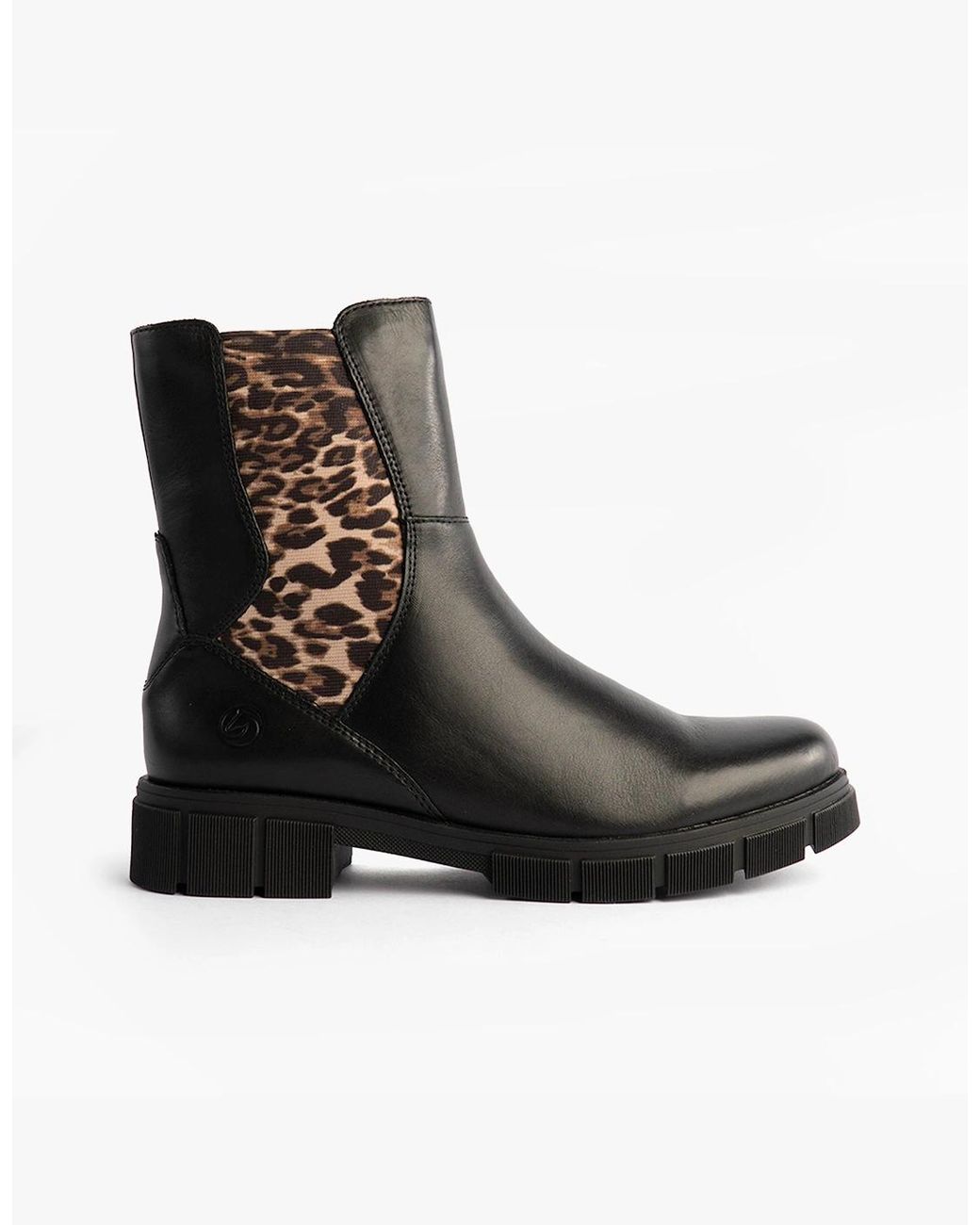 Remonte Black D2S70-03 Side Zip Chelsea Boots