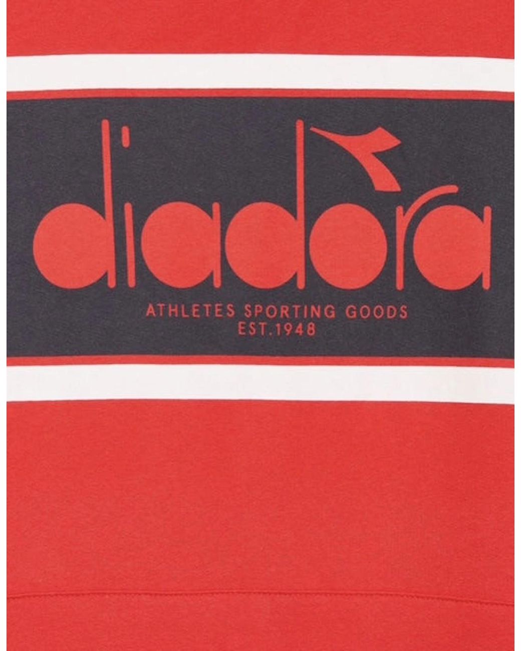 Diadora Red Logo Fer. Italy Hoodie for men