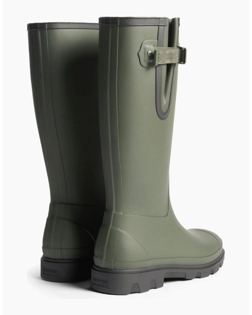 Hunter Green Field Downpour Wellingtons