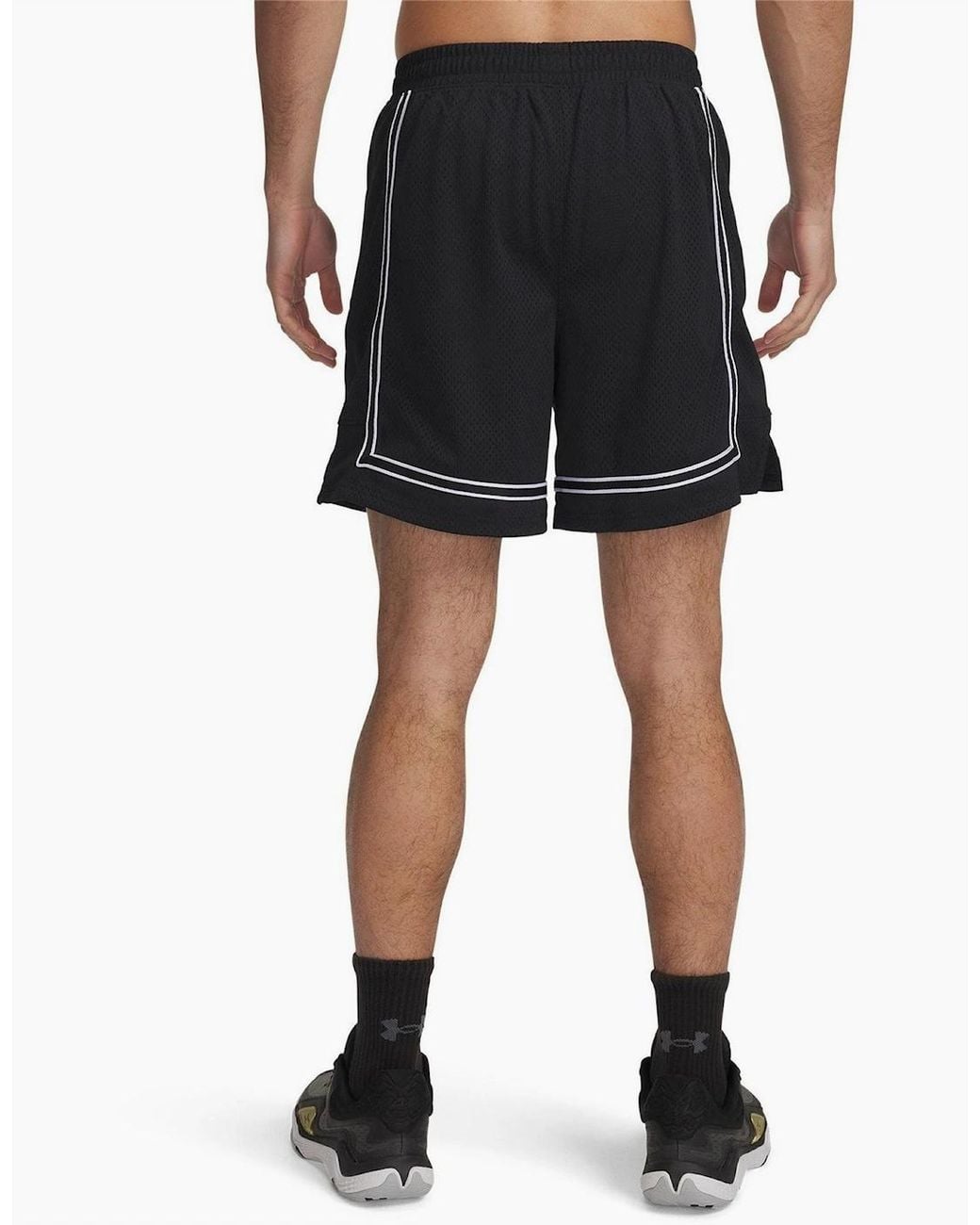 Under Armour Black Baseline Bermuda Shorts With Elasticated Waistband for men