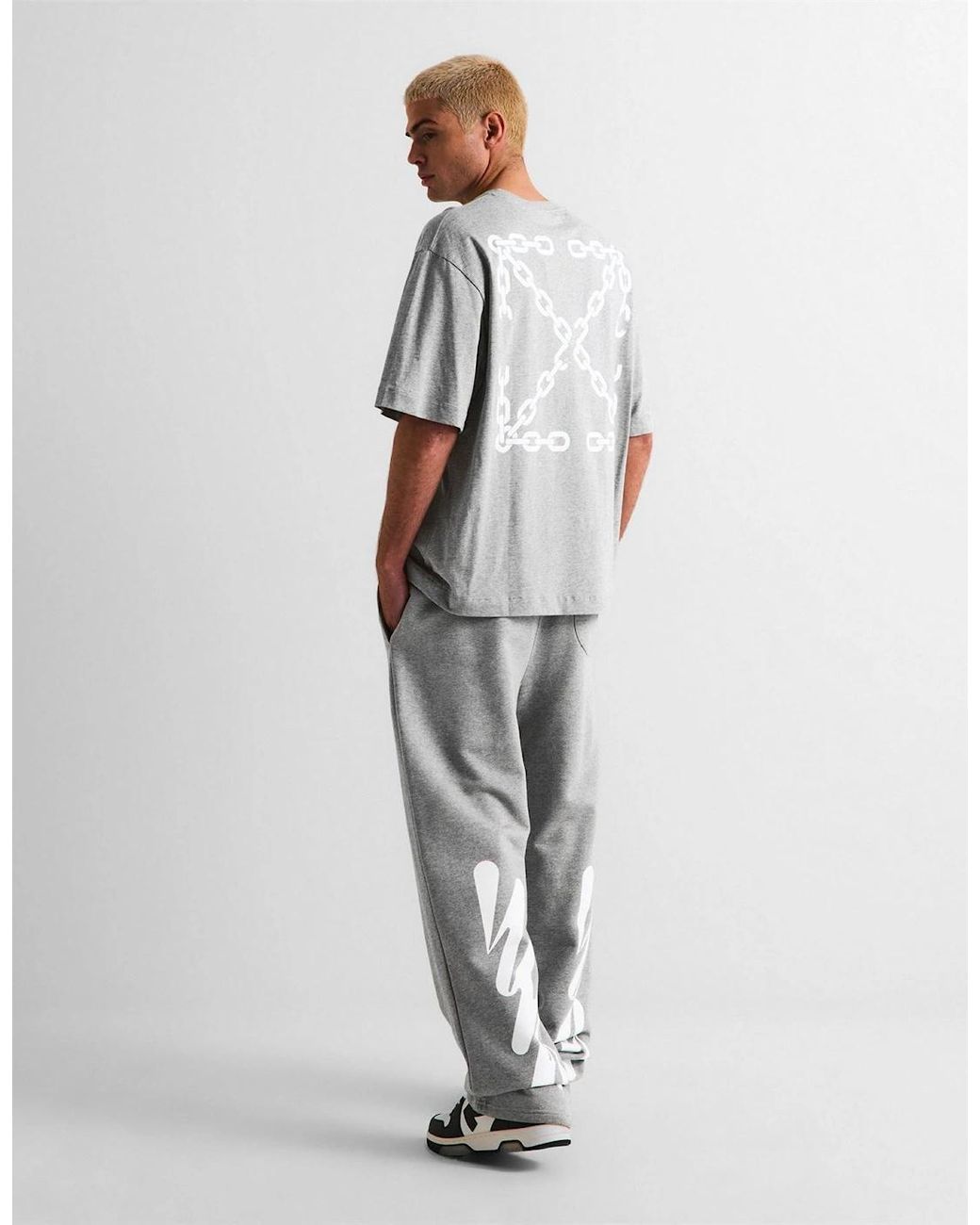 Off-White c/o Virgil Abloh Gray Slim Fit Jogging Bottoms for men