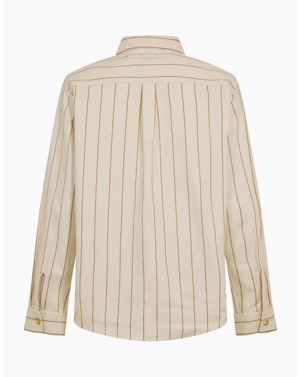 Boss Natural Collared Neck Long Sleeve Shirt With Chest Pocket for men