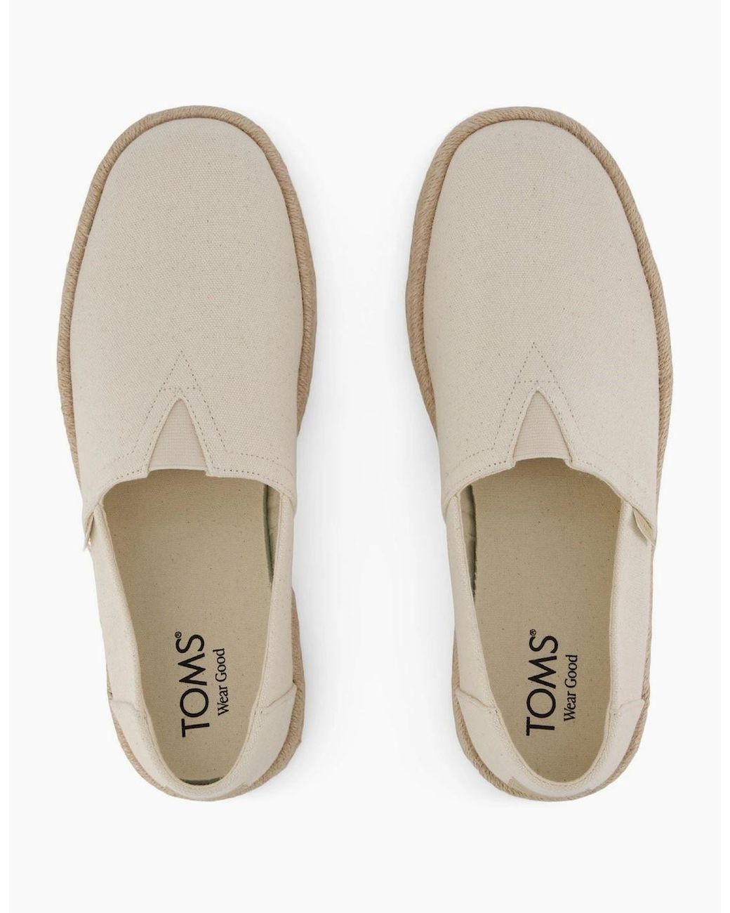 TOMS White Alpargata Rope 2.0 Shoe Cotton Natural Espadrilles for men