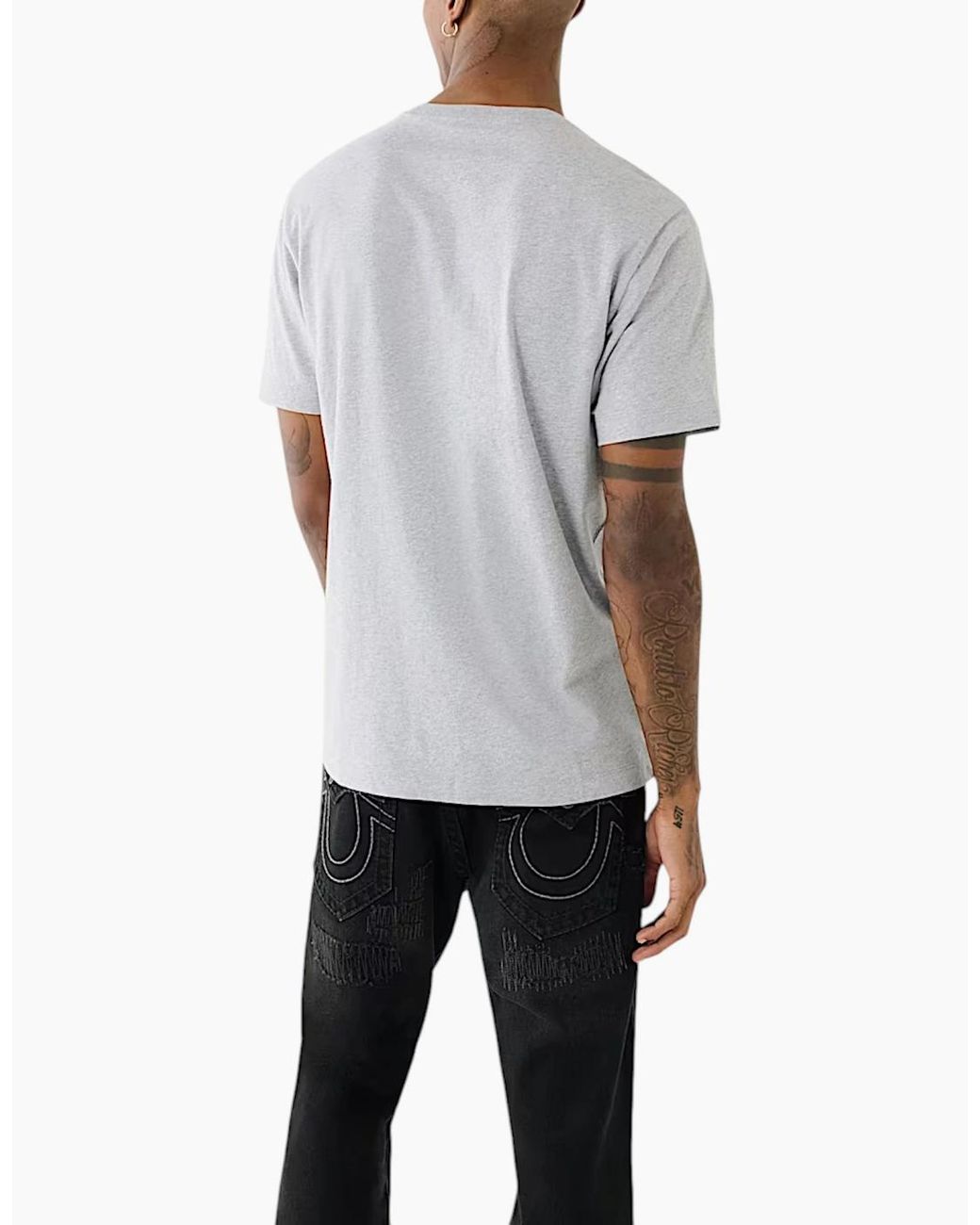 True Religion White 108017 T Shirts Crew Neck Tee for men