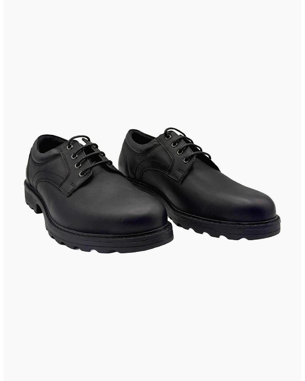 Rockport Black Marshall Plain Toe Derby Shoes for men