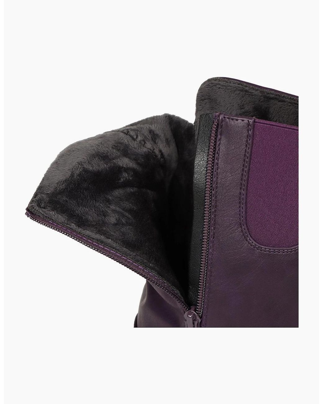 Heavenly Feet Purple Hannah 4 Calf Length Boots