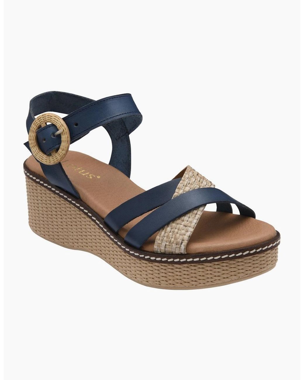 Lotus Blue Amalia Wedge Sandals