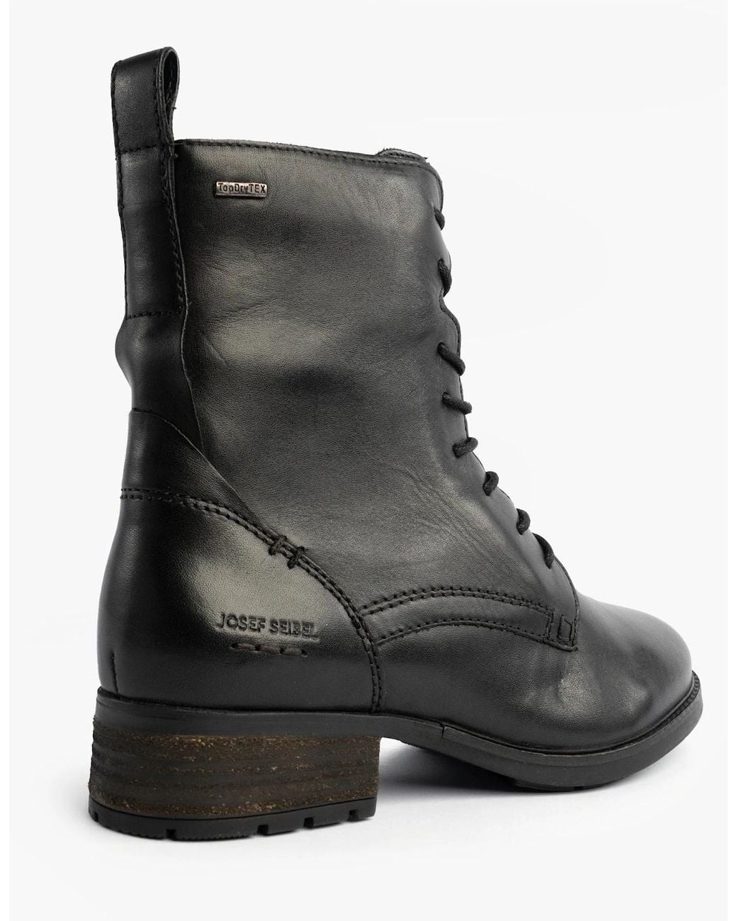 Josef Seibel Black Kate 50 Waterproof Lace Up Boots