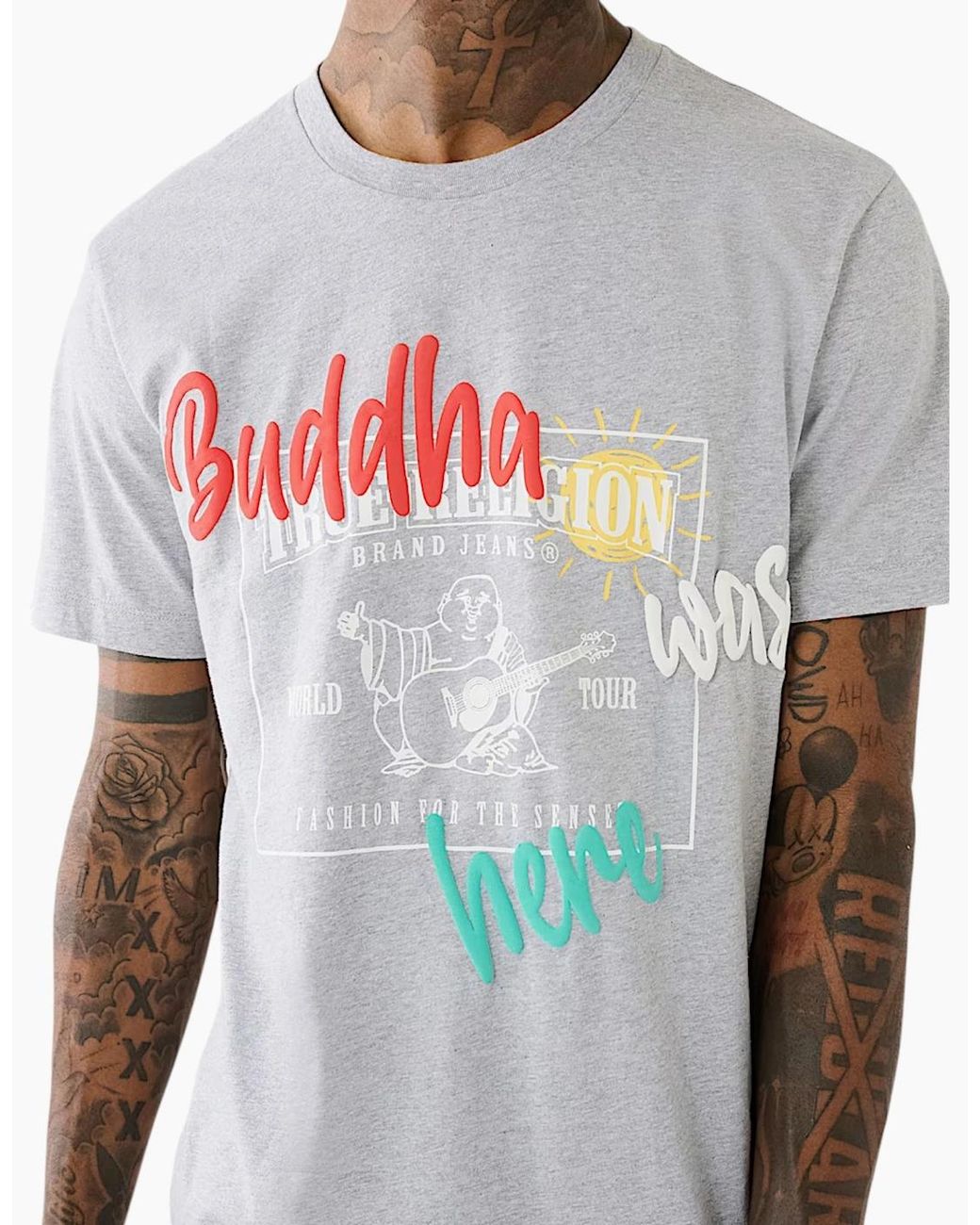 True Religion White 108017 T Shirts Crew Neck Tee for men